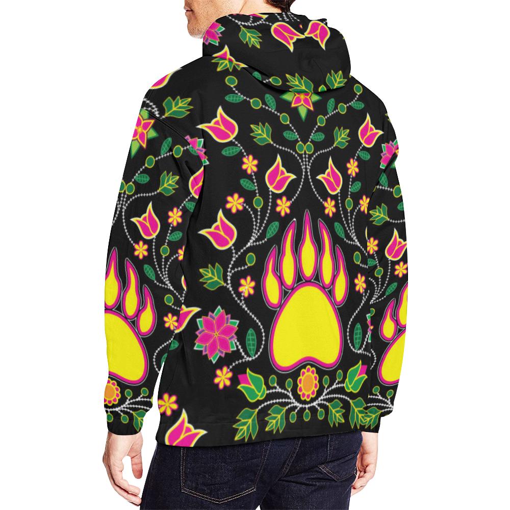 Floral Bearpaw All Over Print Hoodie for Men (USA Size) (Model H13) All Over Print Hoodie for Men (H13) e-joyer 