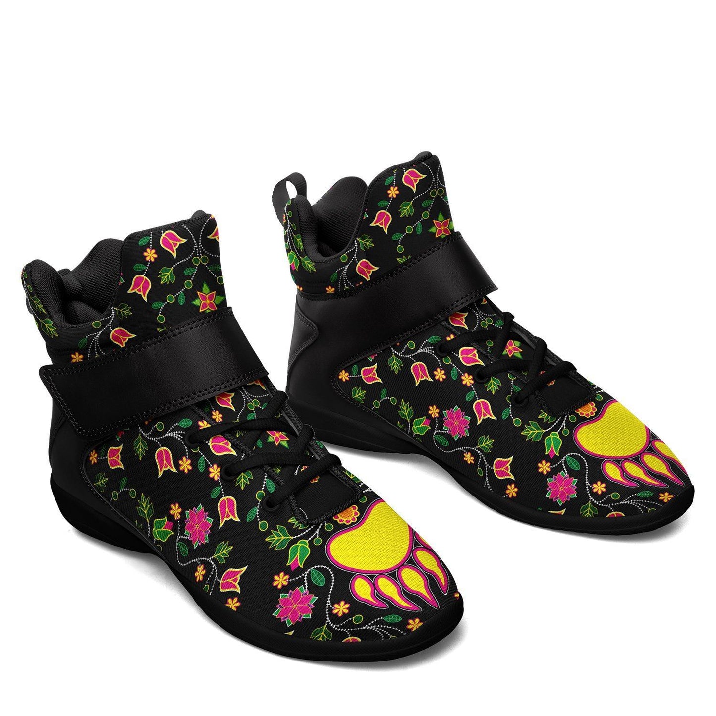 Floral Bearpaw Ipottaa Basketball / Sport High Top Shoes - Black Sole 49 Dzine 