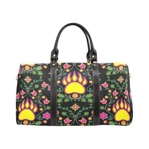 Floral Bearpaw New Waterproof Travel Bag/Large (Model 1639) Waterproof Travel Bags (1639) e-joyer 