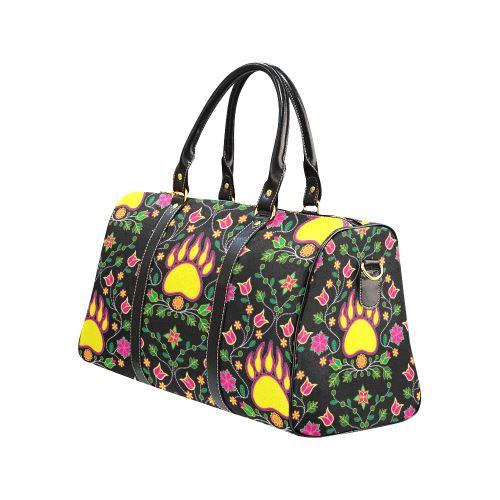 Floral Bearpaw New Waterproof Travel Bag/Large (Model 1639) Waterproof Travel Bags (1639) e-joyer 