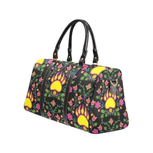 Floral Bearpaw New Waterproof Travel Bag/Large (Model 1639) Waterproof Travel Bags (1639) e-joyer 