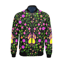 Load image into Gallery viewer, Floral Bearpaw Pink and Yellow All Over Print Bomber Jacket for Men (Model H19) Jacket e-joyer 
