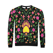 Load image into Gallery viewer, Floral Bearpaw Pink and Yellow All Over Print Crewneck Sweatshirt for Men (Model H18) shirt e-joyer 
