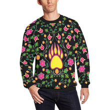 Load image into Gallery viewer, Floral Bearpaw Pink and Yellow All Over Print Crewneck Sweatshirt for Men (Model H18) shirt e-joyer 
