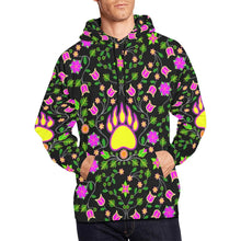 Load image into Gallery viewer, Floral Bearpaw Pink and Yellow All Over Print Hoodie for Men (USA Size) (Model H13) All Over Print Hoodie for Men (H13) e-joyer 
