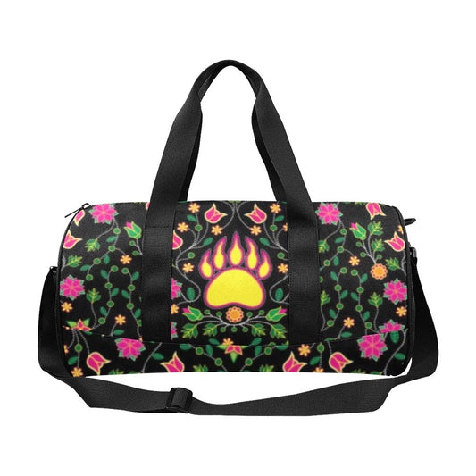 Floral Bearpaw Pink and Yellow Duffle Bag (Model 1679) bag e-joyer 