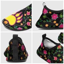 Load image into Gallery viewer, Floral Bearpaw Pink and Yellow Kid&#39;s Sockamoccs Slip On Shoes Herman 
