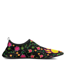 Load image into Gallery viewer, Floral Bearpaw Pink and Yellow Kid&#39;s Sockamoccs Slip On Shoes Herman 
