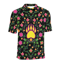 Load image into Gallery viewer, Floral Bearpaw Pink and Yellow Men&#39;s All Over Print Polo Shirt (Model T55) Men&#39;s Polo Shirt (Model T55) e-joyer 
