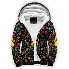 Load image into Gallery viewer, Floral Bearpaw Pink and Yellow Sherpa Hoodie hoodie Herman 
