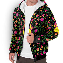 Load image into Gallery viewer, Floral Bearpaw Pink and Yellow Sherpa Hoodie hoodie Herman 
