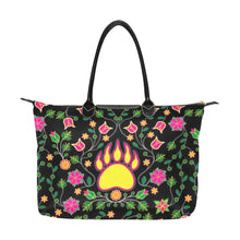 Load image into Gallery viewer, Floral Bearpaw Pink and Yellow Single-Shoulder Lady Handbag (Model 1714) bag e-joyer 
