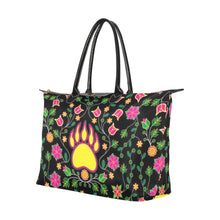 Load image into Gallery viewer, Floral Bearpaw Pink and Yellow Single-Shoulder Lady Handbag (Model 1714) bag e-joyer 
