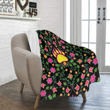 Load image into Gallery viewer, Floral Bearpaw Pink and Yellow Ultra-Soft Micro Fleece Blanket 40&quot;x50&quot; blanket e-joyer 
