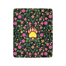 Load image into Gallery viewer, Floral Bearpaw Pink and Yellow Ultra-Soft Micro Fleece Blanket 40&quot;x50&quot; blanket e-joyer 
