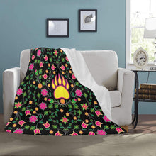 Load image into Gallery viewer, Floral Bearpaw Pink and Yellow Ultra-Soft Micro Fleece Blanket 50&quot;x60&quot; blanket e-joyer 
