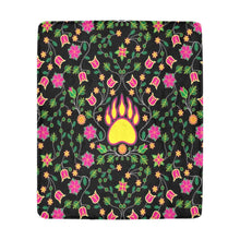 Load image into Gallery viewer, Floral Bearpaw Pink and Yellow Ultra-Soft Micro Fleece Blanket 50&quot;x60&quot; blanket e-joyer 
