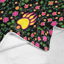 Load image into Gallery viewer, Floral Bearpaw Pink and Yellow Ultra-Soft Micro Fleece Blanket 50&quot;x60&quot; blanket e-joyer 
