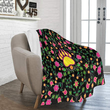 Load image into Gallery viewer, Floral Bearpaw Pink and Yellow Ultra-Soft Micro Fleece Blanket 50&quot;x60&quot; blanket e-joyer 
