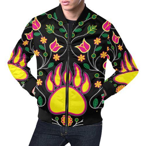Floral Bearpaw Sunset and Yellow All Over Print Bomber Jacket for Men/Large Size (Model H19) All Over Print Bomber Jacket for Men/Large (H19) e-joyer 