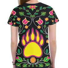 Load image into Gallery viewer, Floral Bearpaw Sunset and Yellow New All Over Print T-shirt for Women (Model T45) New All Over Print T-shirt for Women (T45) e-joyer 
