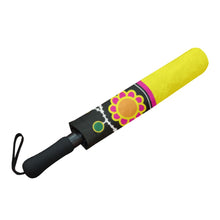 Load image into Gallery viewer, Floral Bearpaw Sunset and Yellow Semi-Automatic Foldable Umbrella Semi-Automatic Foldable Umbrella e-joyer 
