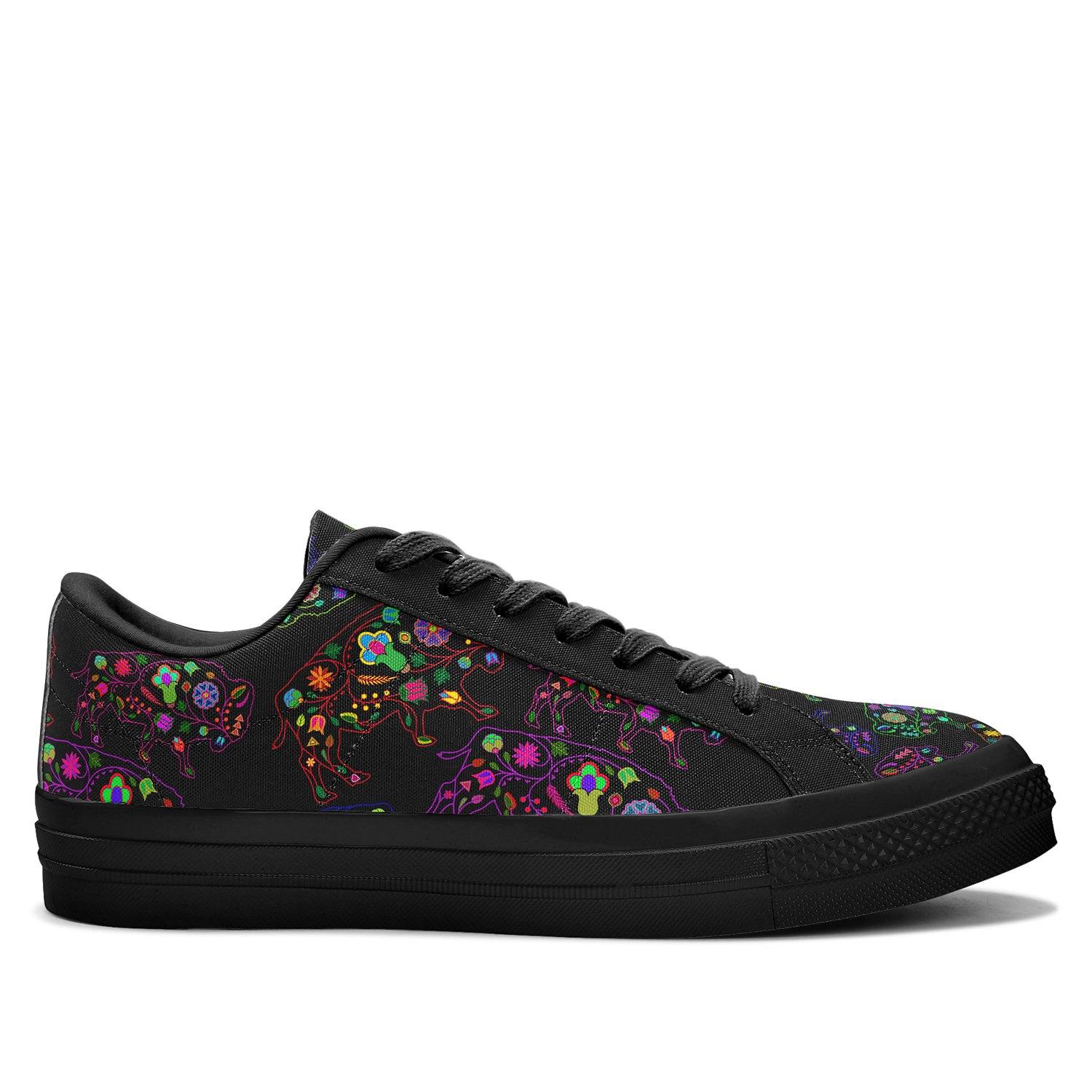 Floral Buffalo Aapisi Low Top Canvas Shoes Black Sole aapisi Herman 