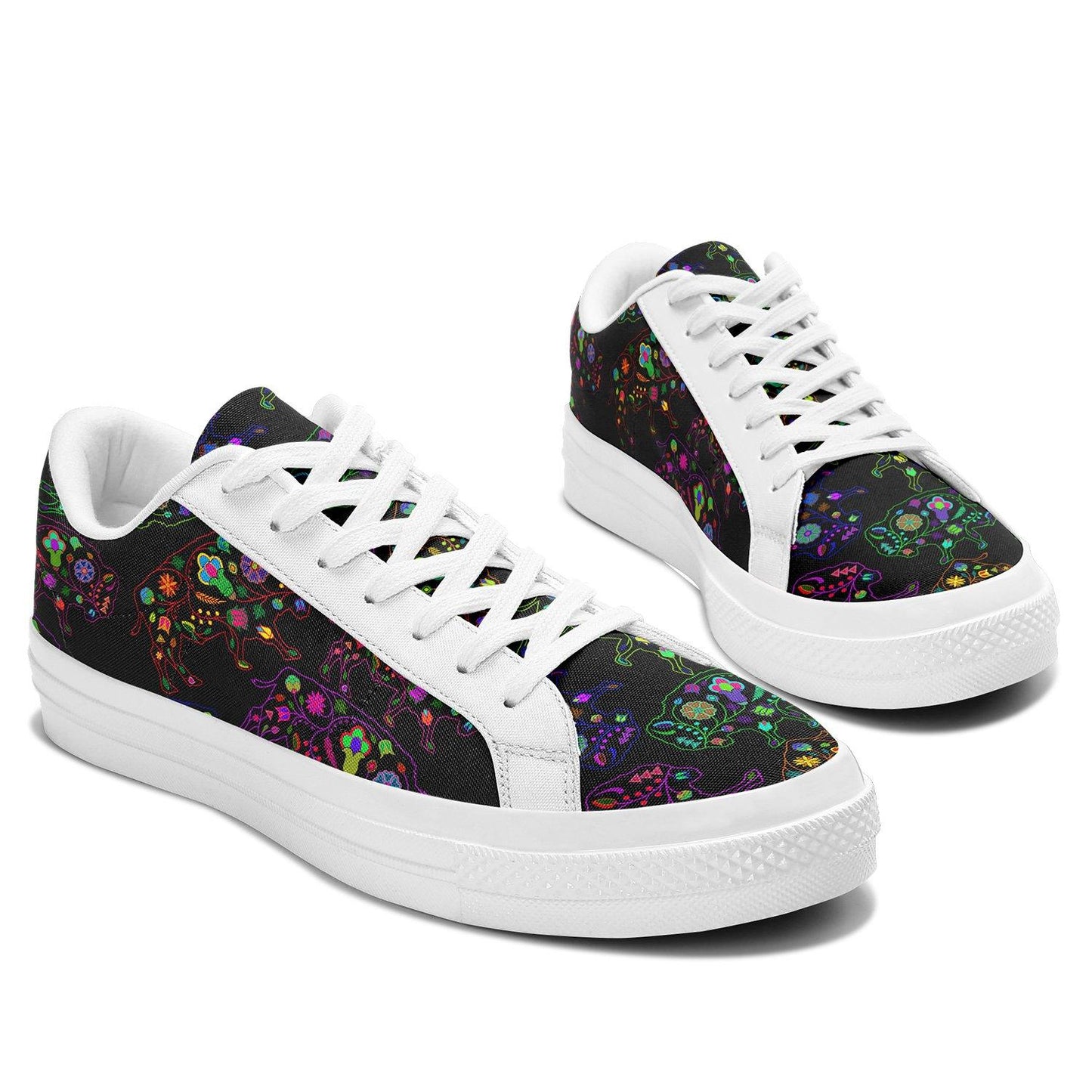 Floral Buffalo Aapisi Low Top Canvas Shoes White Sole aapisi Herman 