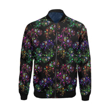 Load image into Gallery viewer, Floral Buffalo All Over Print Bomber Jacket for Men (Model H19) All Over Print Bomber Jacket for Men (H19) e-joyer 
