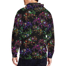 Load image into Gallery viewer, Floral Buffalo All Over Print Full Zip Hoodie for Men (Model H14) All Over Print Full Zip Hoodie for Men (H14) e-joyer 
