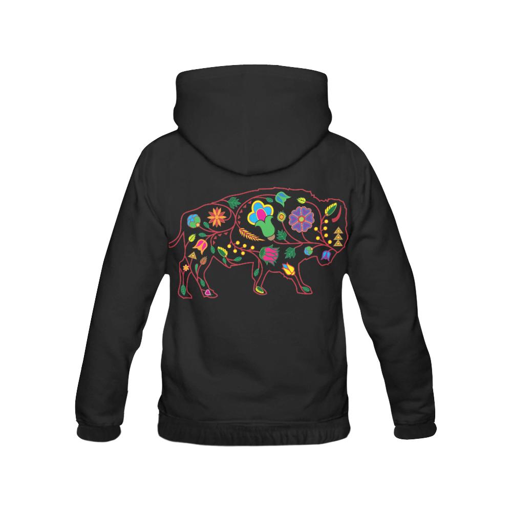 Floral Buffalo All Over Print Hoodie for Men (USA Size) (Model H13) All Over Print Hoodie for Men (H13) e-joyer 