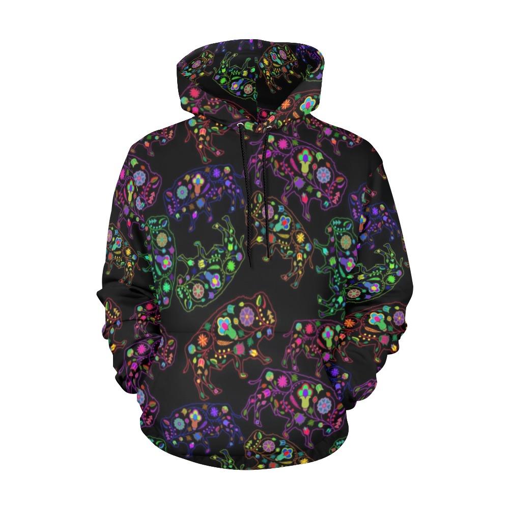 Floral Buffalo All Over Print Hoodie for Men (USA Size) (Model H13) All Over Print Hoodie for Men (H13) e-joyer 
