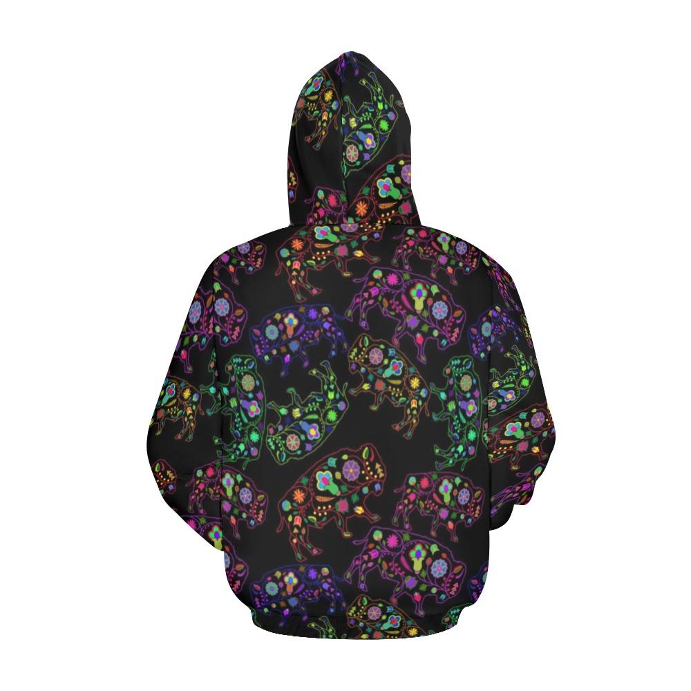 Floral Buffalo All Over Print Hoodie for Men (USA Size) (Model H13) All Over Print Hoodie for Men (H13) e-joyer 