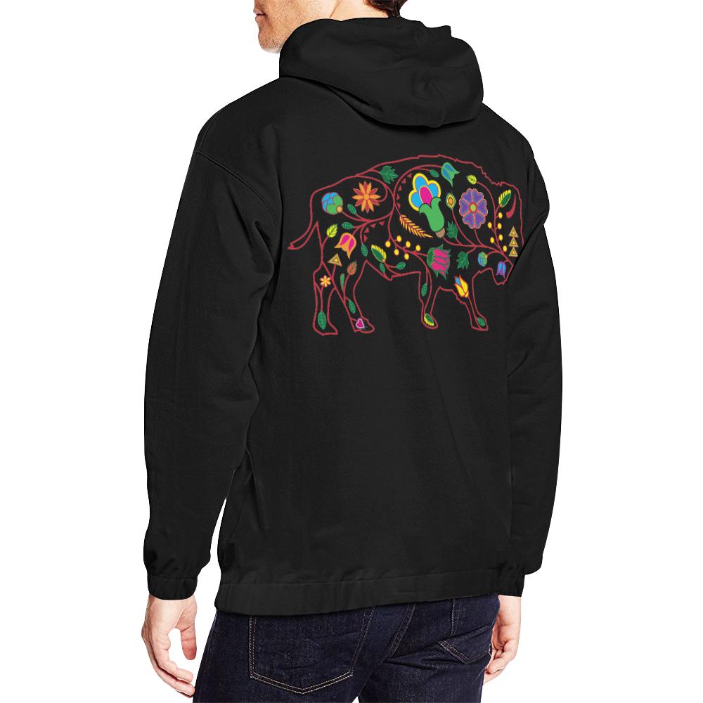 Floral Buffalo All Over Print Hoodie for Men (USA Size) (Model H13) All Over Print Hoodie for Men (H13) e-joyer 