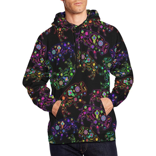 Floral Buffalo All Over Print Hoodie for Men (USA Size) (Model H13) All Over Print Hoodie for Men (H13) e-joyer 