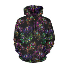 Load image into Gallery viewer, Floral Buffalo All Over Print Hoodie for Women (USA Size) (Model H13) All Over Print Hoodie for Women (H13) e-joyer 
