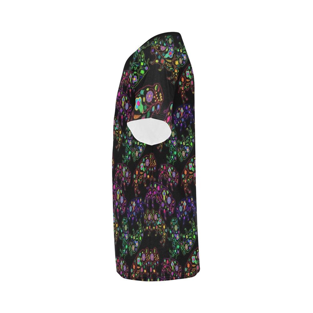 Floral Buffalo All Over Print T-Shirt for Men (USA Size) (Model T40) All Over Print T-Shirt for Men (T40) e-joyer 