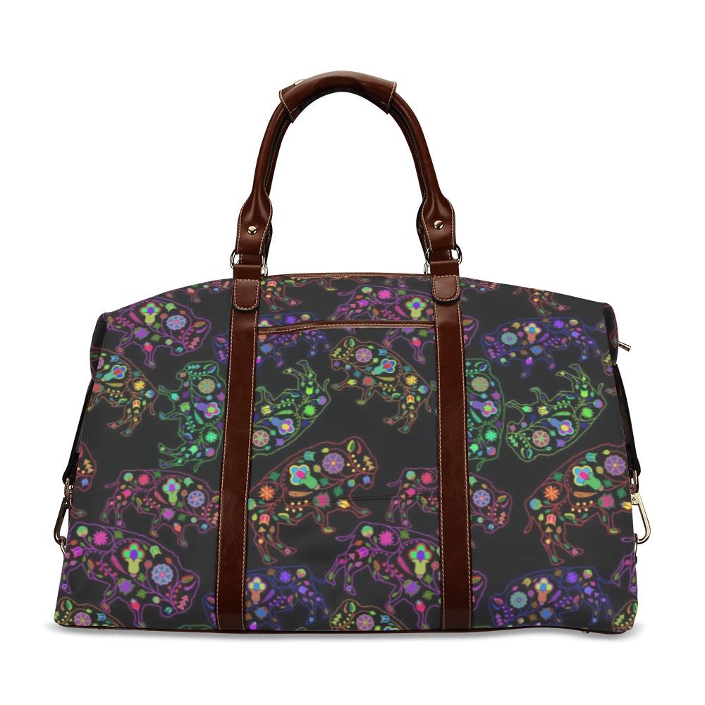 Floral Buffalo Classic Travel Bag (Model 1643) Remake Classic Travel Bags (1643) e-joyer 