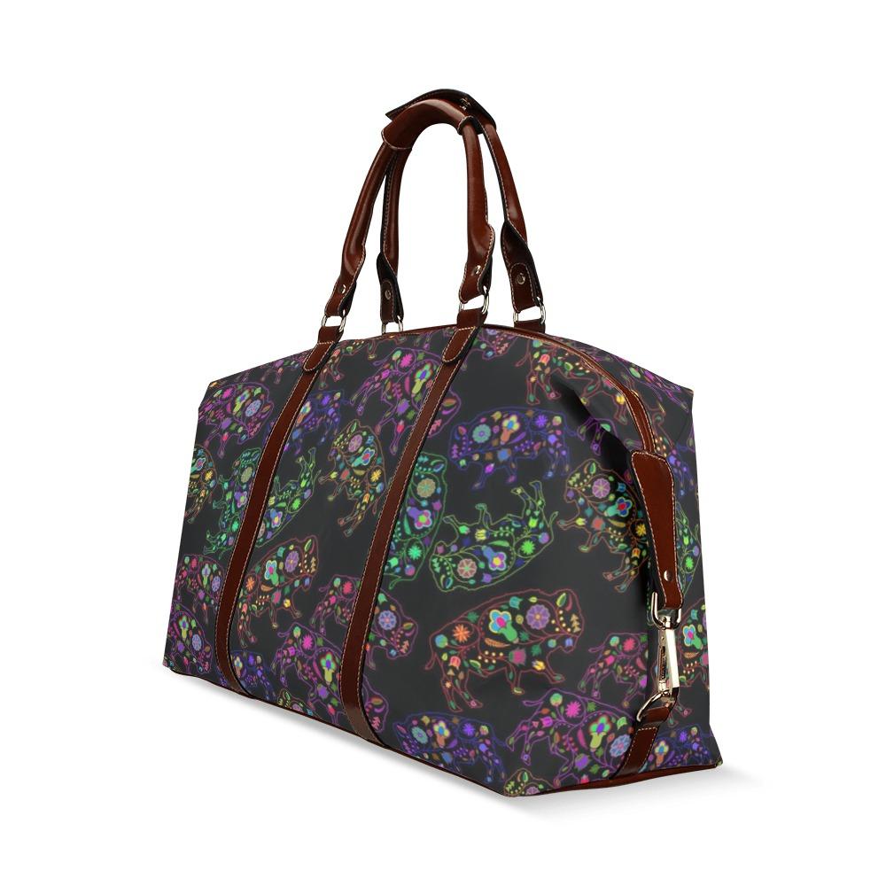 Floral Buffalo Classic Travel Bag (Model 1643) Remake Classic Travel Bags (1643) e-joyer 