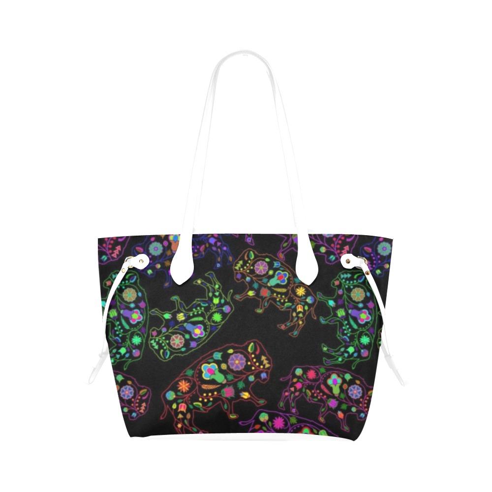 Floral Buffalo Clover Canvas Tote Bag (Model 1661) Clover Canvas Tote Bag (1661) e-joyer 