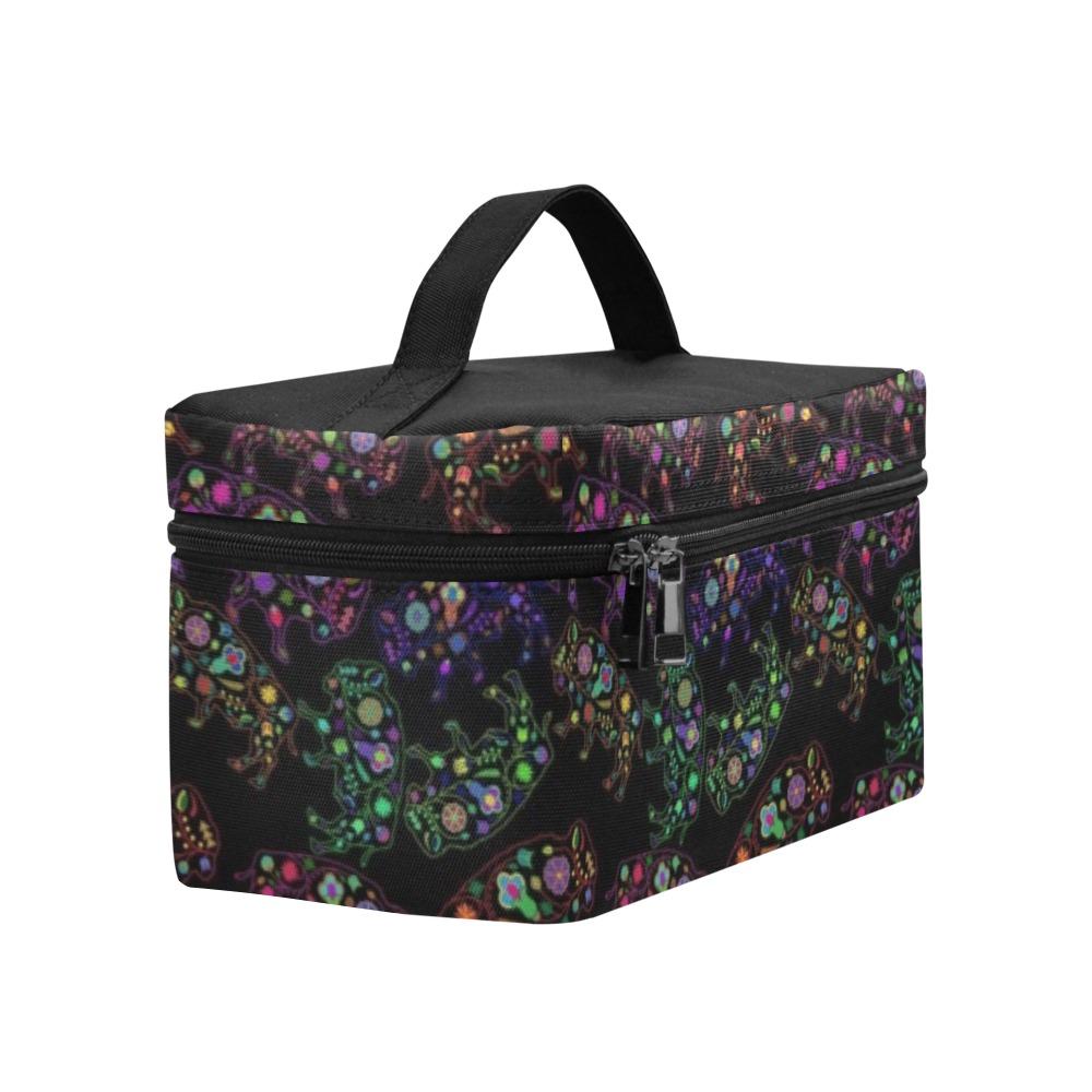 Floral Buffalo Cosmetic Bag/Large (Model 1658) Cosmetic Bag e-joyer 