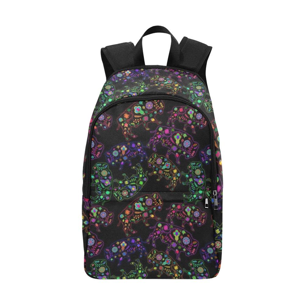 Floral Buffalo Fabric Backpack for Adult (Model 1659) Casual Backpack for Adult (1659) e-joyer 