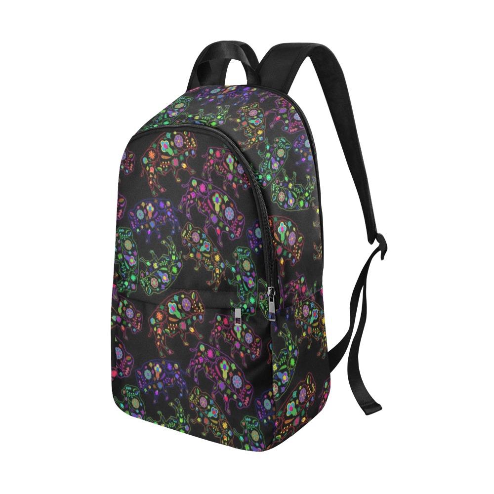 Floral Buffalo Fabric Backpack for Adult (Model 1659) Casual Backpack for Adult (1659) e-joyer 