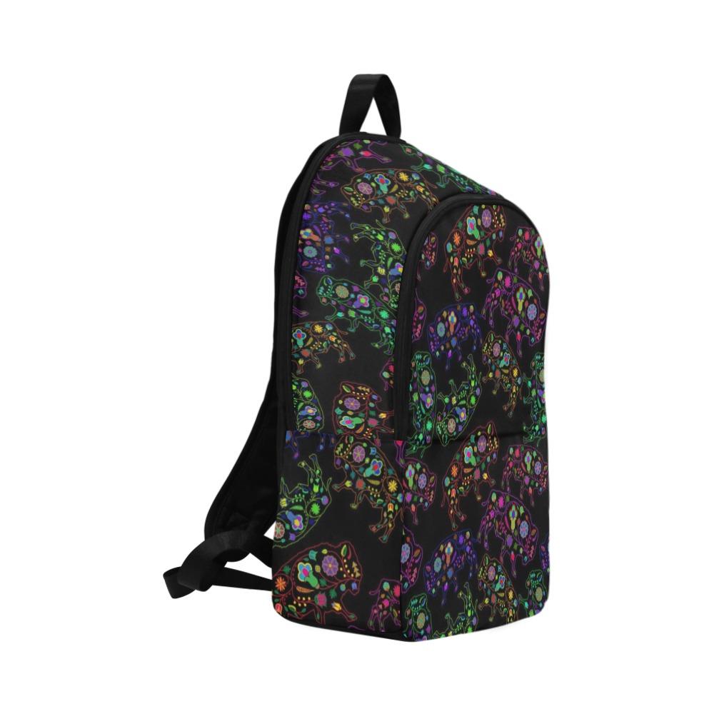 Floral Buffalo Fabric Backpack for Adult (Model 1659) Casual Backpack for Adult (1659) e-joyer 