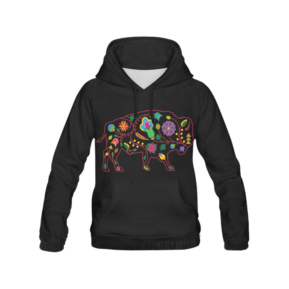 Floral Buffalo Hoodie for Men by 49 Dzine