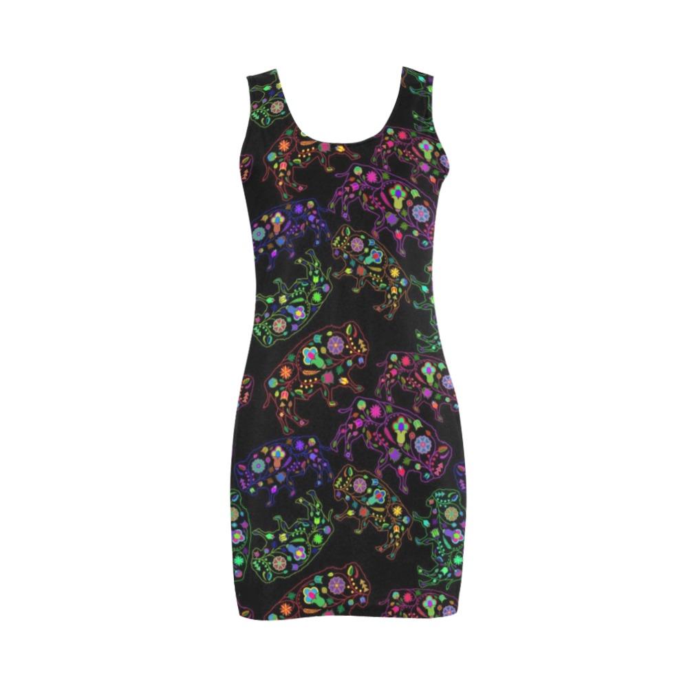 Floral Buffalo Medea Vest Dress (Model D06) Medea Vest Dress (D06) e-joyer 