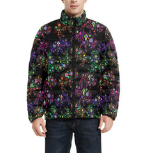 Load image into Gallery viewer, Floral Buffalo Men&#39;s Stand Collar Padded Jacket (Model H41) Men&#39;s Stand Collar Padded Jacket (H41) e-joyer 
