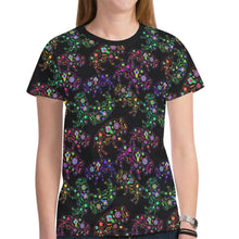 Load image into Gallery viewer, Floral Buffalo New All Over Print T-shirt for Women (Model T45) tshirt e-joyer 
