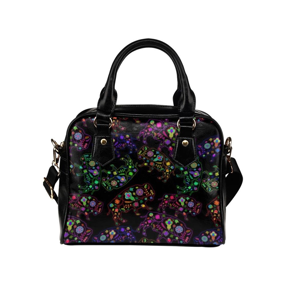 Floral Buffalo Shoulder Handbag (Model 1634) Shoulder Handbags (1634) e-joyer 