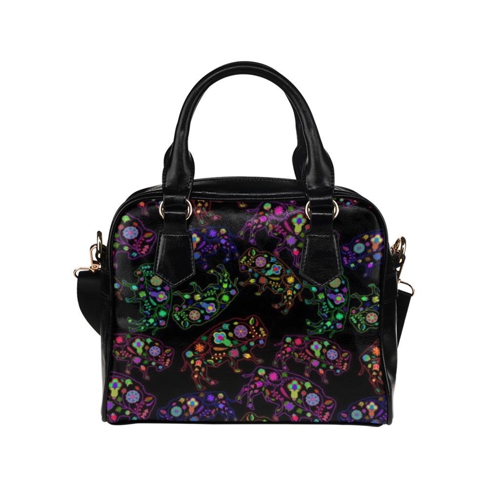 Floral Buffalo Shoulder Handbag (Model 1634) Shoulder Handbags (1634) e-joyer 